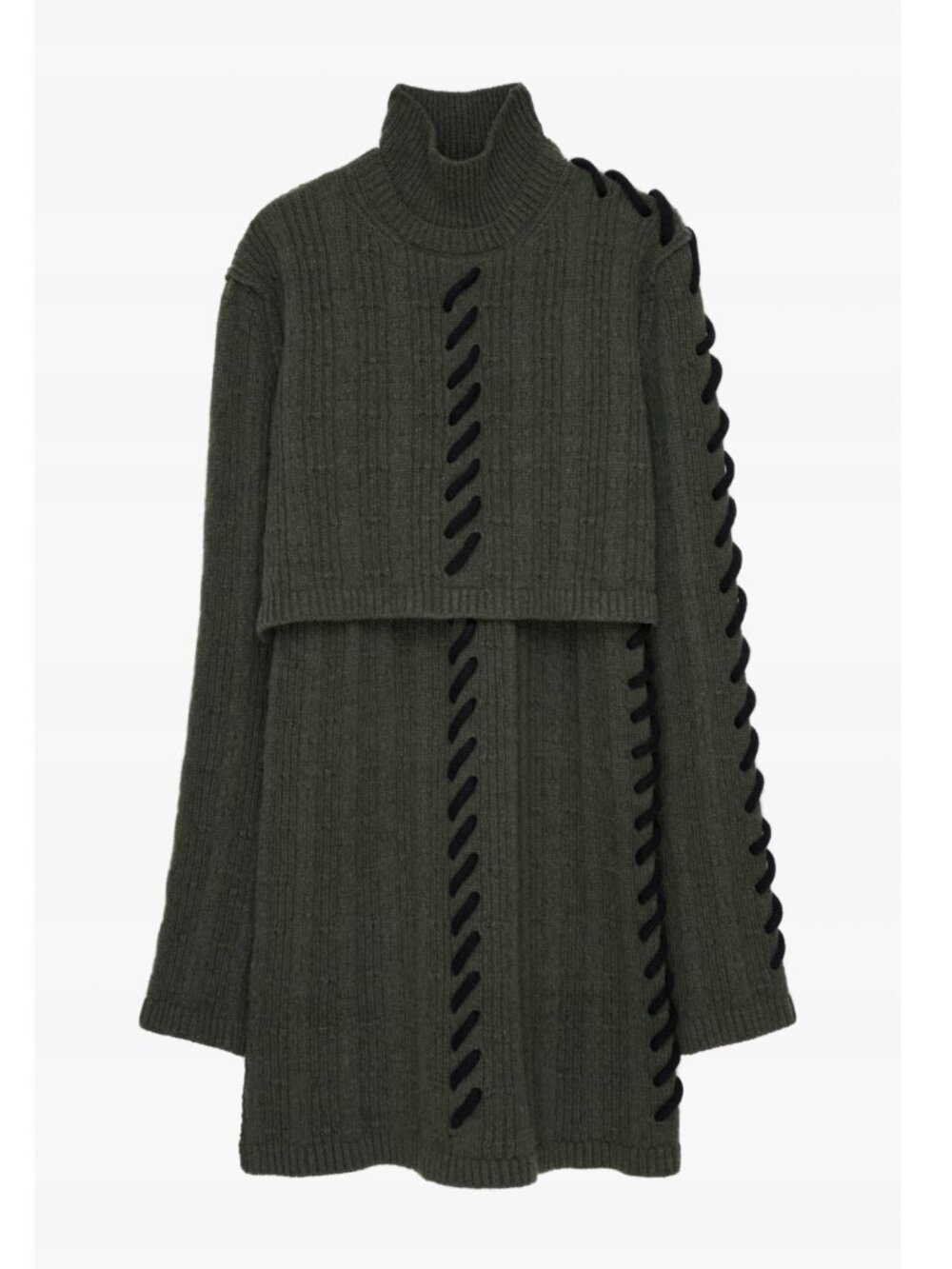 Zara SRPLS Wool Cable Knit Dress Medium NWT